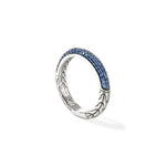 JH Essential Pavé Band Ring, Sterling Silver, Blue Sapphire - RBS987054BSP-John Hardy-Renee Taylor Gallery