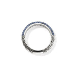 JH Essential Pavé Band Ring, Sterling Silver, Blue Sapphire - RBS987054BSP-John Hardy-Renee Taylor Gallery