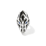 Naga Ring, Sterling Silver, Blue Sapphire Eyes - RMS603581BSP-John Hardy-Renee Taylor Gallery