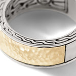 Carved Chain Palu Band Ring, Silver, Gold - RZ900729-John Hardy-Renee Taylor Gallery