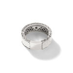 Carved Chain Palu Band Ring, Silver, Gold - RZ900729-John Hardy-Renee Taylor Gallery