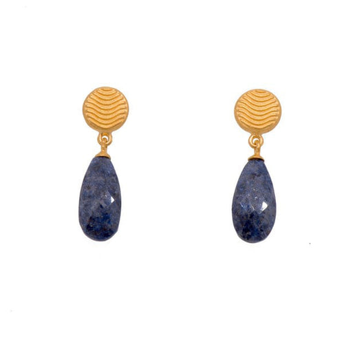 Serenity Teardrop Lapis Earrings-Joyla-Renee Taylor Gallery