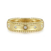 14K Yellow Gold Bujukan Diamond Bezel Wide Stackable Ladies Ring-Gabriel & Co.-Renee Taylor Gallery