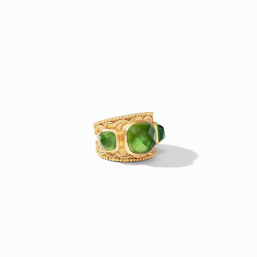 Trieste Statement Ring - Iridescent Jade Green-Julie Vos-Renee Taylor Gallery