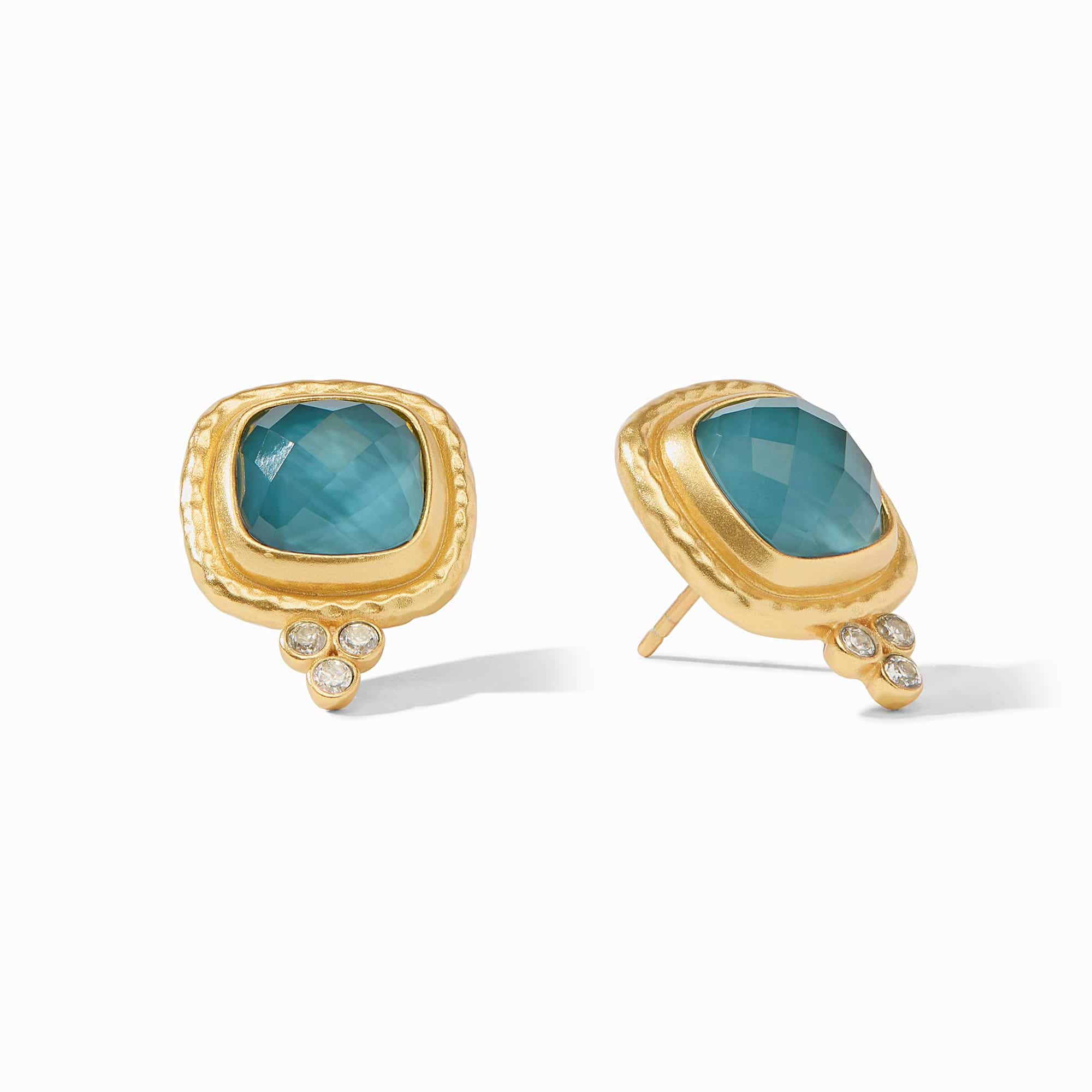 Peacock Blue Pearl Earrings – allie mass custom jewelry