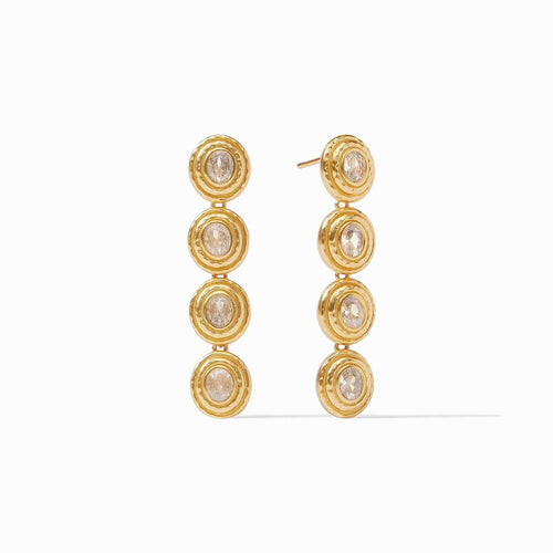 Tudor Tier Earrings - Cubic Zirconia-Julie Vos-Renee Taylor Gallery