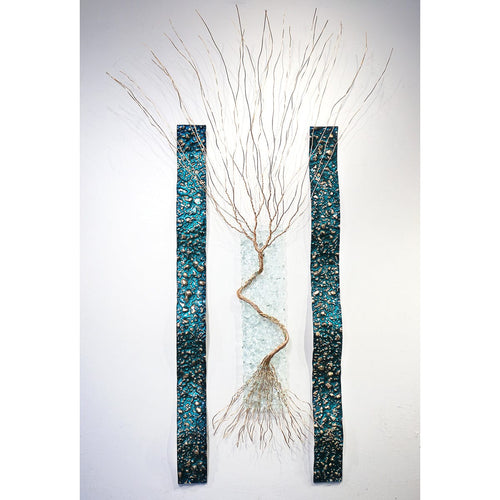 "Turquoise Copper Bonsai" Set-Gravity Glass-Renee Taylor Gallery