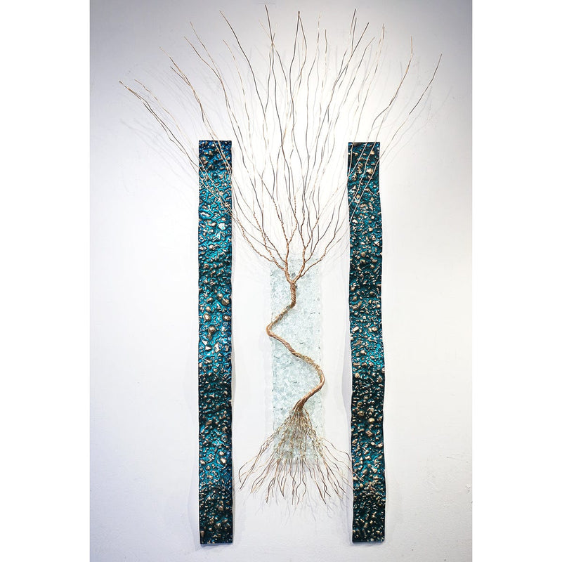 "Turquoise Copper Bonsai" Set-Gravity Glass-Renee Taylor Gallery