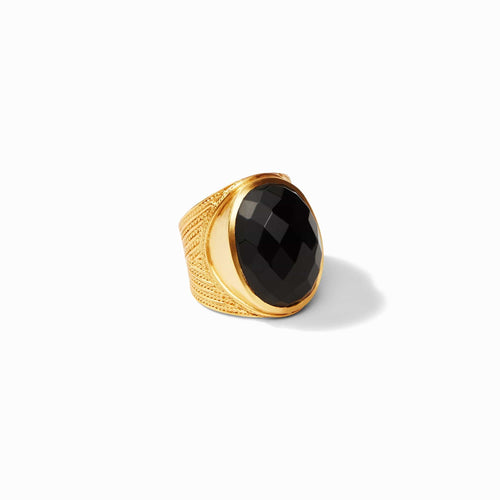 Verona Statement Ring - Obsidian Black-Julie Vos-Renee Taylor Gallery