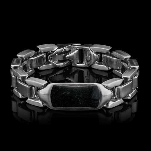 Men's Black Jade Identity Bracelet - BR24 BLK J-William Henry-Renee Taylor Gallery