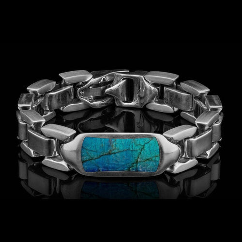 Men's Labradorite Identity Bracelet - BR24 LAB-William Henry-Renee Taylor Gallery