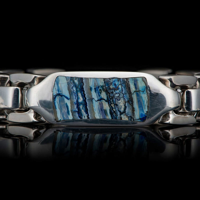 Men's Blue Mammoth Identity Bracelet - BR24 MT BL-William Henry-Renee Taylor Gallery