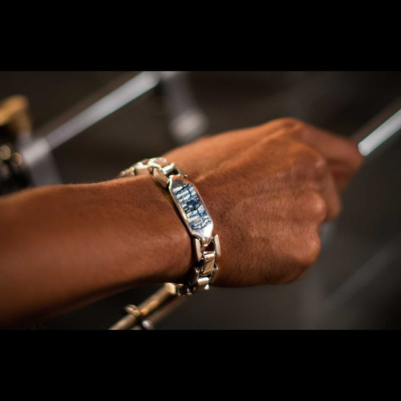 Men's Blue Mammoth Identity Bracelet - BR24 MT BL-William Henry-Renee Taylor Gallery