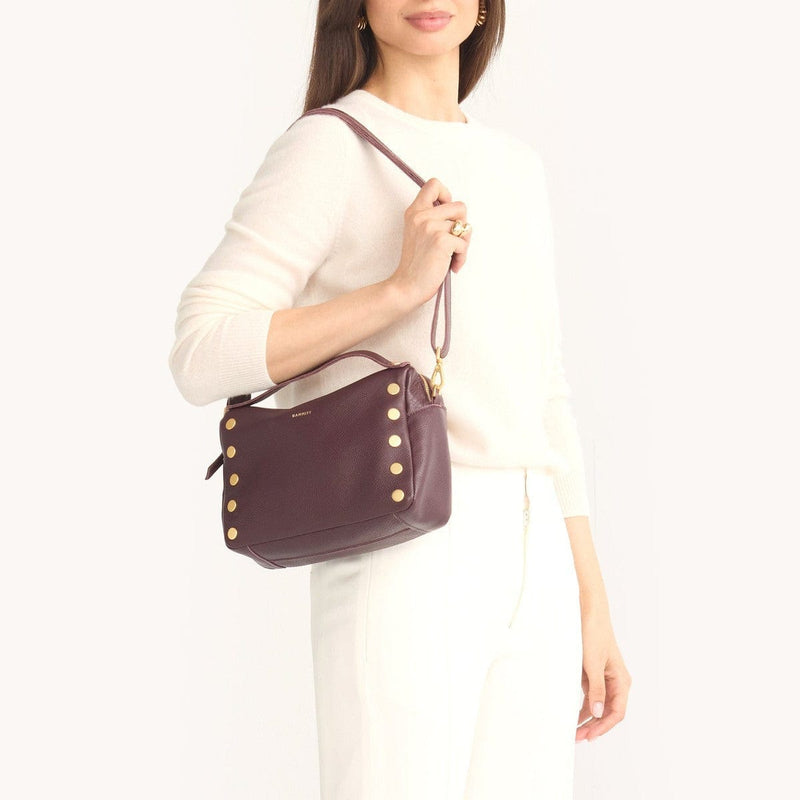 EVAN CROSSBODY MED - Cabernet Pebble/Brushed Gold-Hammitt-Renee Taylor Gallery