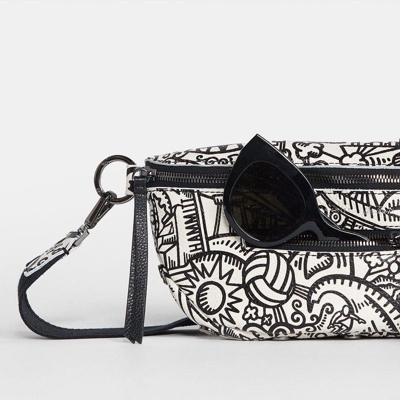 CHARLES CROSSBODY MED - Beach Mural/Gunmetal Melting Rivet-Hammitt-Renee Taylor Gallery