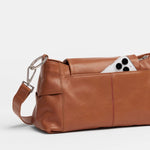 VIP SATCHEL - Caffe Tan/Brushed Silver-Hammitt-Renee Taylor Gallery