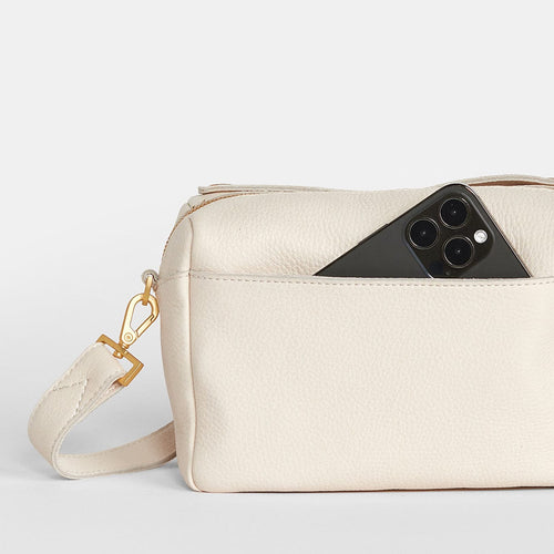 EVAN CROSSBODY SML - Calla Lily White/Brushed Gold-Hammitt-Renee Taylor Gallery