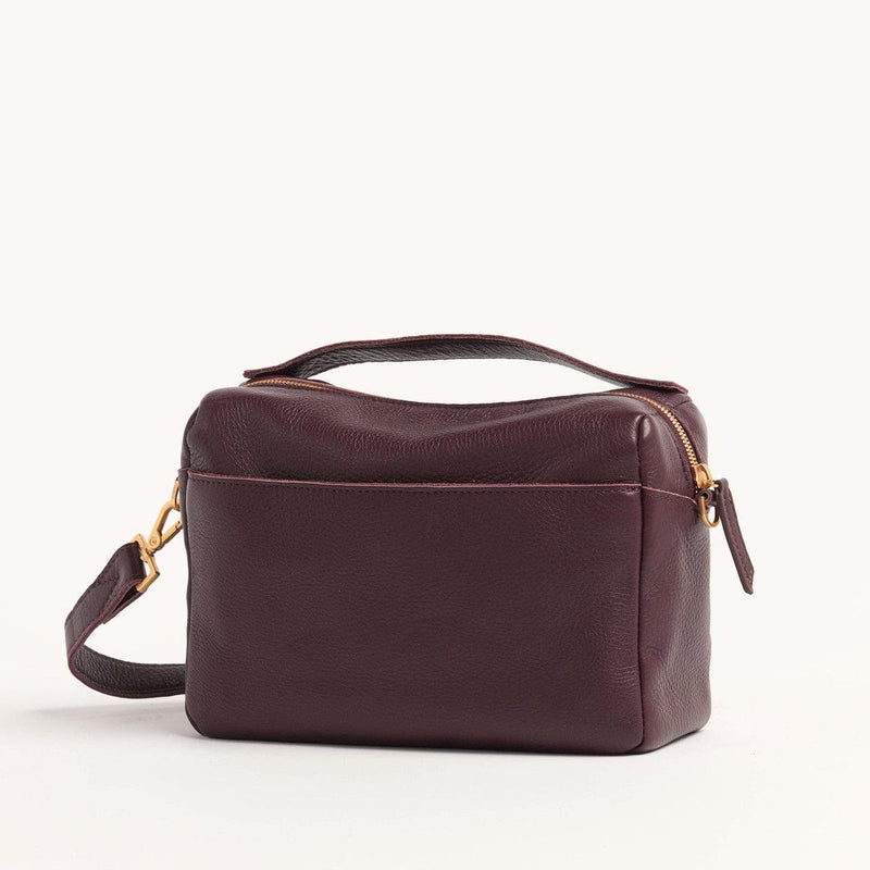 EVAN CROSSBODY MED - Cabernet Pebble/Brushed Gold-Hammitt-Renee Taylor Gallery