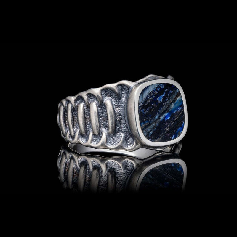 Men's Echelon Blue Mammoth Tooth Ring - Ring 7 Blue MT-William Henry-Renee Taylor Gallery