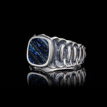 Men's Echelon Blue Mammoth Tooth Ring - Ring 7 Blue MT-William Henry-Renee Taylor Gallery