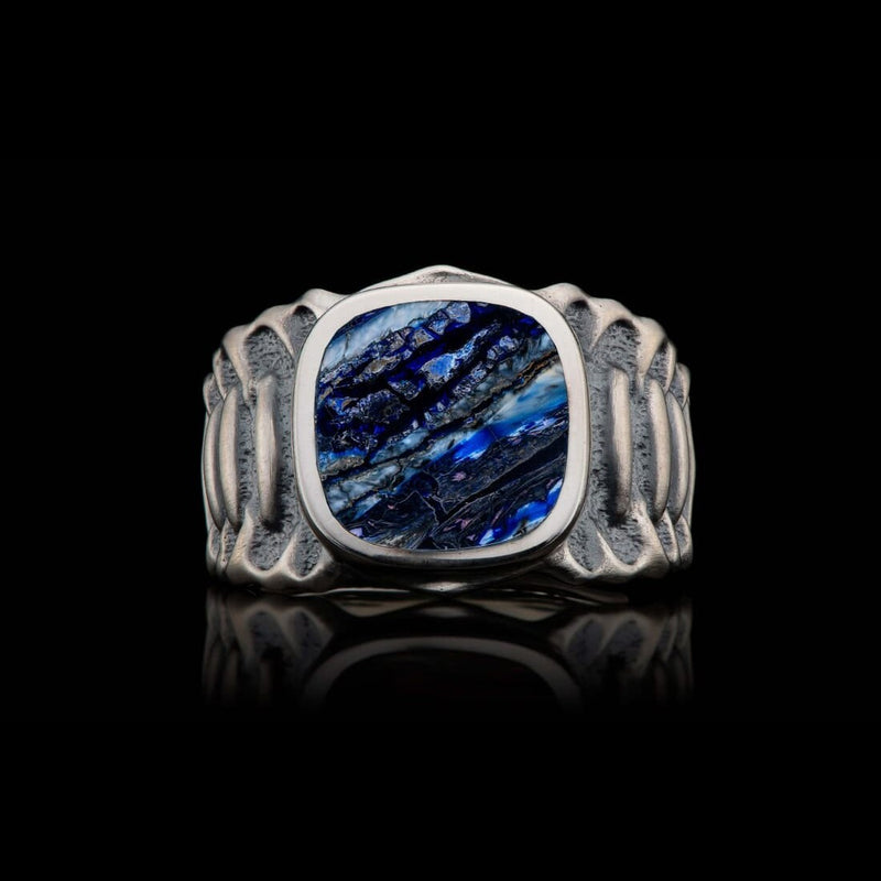 Men's Echelon Blue Mammoth Tooth Ring - Ring 7 Blue MT-William Henry-Renee Taylor Gallery