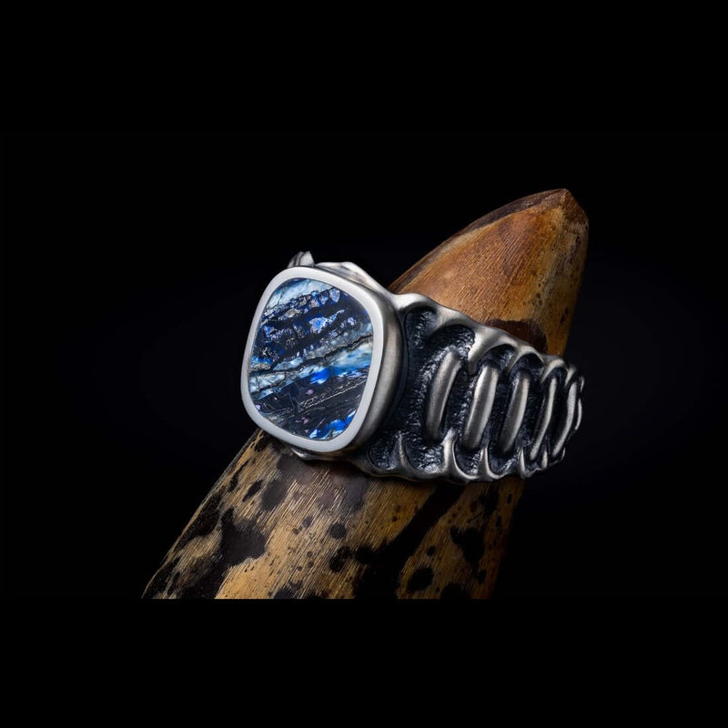 Men's Echelon Blue Mammoth Tooth Ring - Ring 7 Blue MT-William Henry-Renee Taylor Gallery