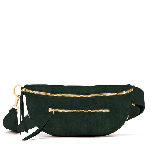 CHARLES CROSSBODY MED - Green Room Suede/Brushed Gold-Hammitt-Renee Taylor Gallery