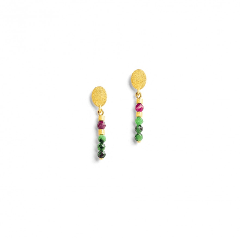 Steira Ruby-Zoisite Earrings - 15509086-Bernd Wolf-Renee Taylor Gallery