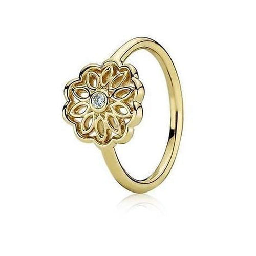 Cocktail Golden Lace 14K Gold Diamond Ring - 150168D-Pandora-Renee Taylor Gallery