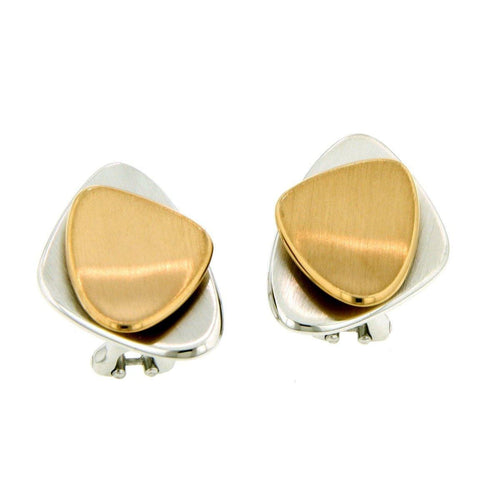 Rose Gold Plated Sterling Silver Earrings - 04/08496-Breuning-Renee Taylor Gallery