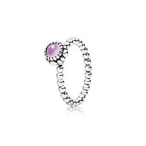 Birthday Blooms February Amethyst Ring - 190854AM-Pandora-Renee Taylor Gallery