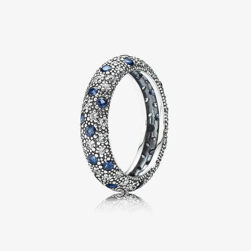 Cosmic Stars Midnight Blue Crystal & Clear Cubic Zirconia Ring - 190915NBC-Pandora-Renee Taylor Gallery