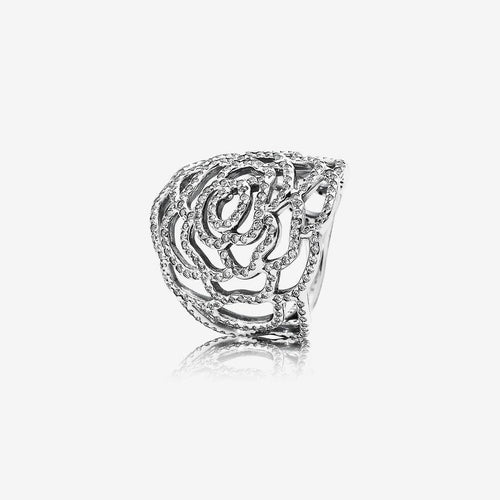 Shimmering Rose Clear Cubic Zirconia Ring - 190951CZ-Pandora-Renee Taylor Gallery