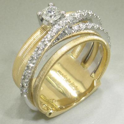 Goa Yellow Gold Five Strand Diamond Ring - AG315 B B2 YW-Marco Bicego-Renee Taylor Gallery