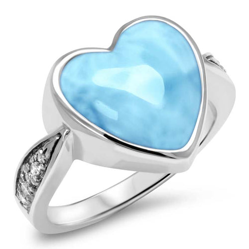 Heart Ring - Rhear01-00-Marahlago Larimar-Renee Taylor Gallery