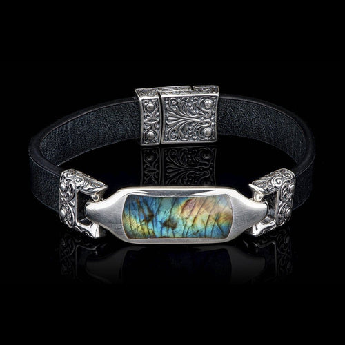 Men's Florence Labradorite Bracelet - LC193 TLAB BLK-William Henry-Renee Taylor Gallery