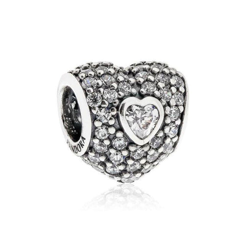 In My Heart Clear Cubic Zirconia Charm - 791168CZ-Pandora-Renee Taylor Gallery