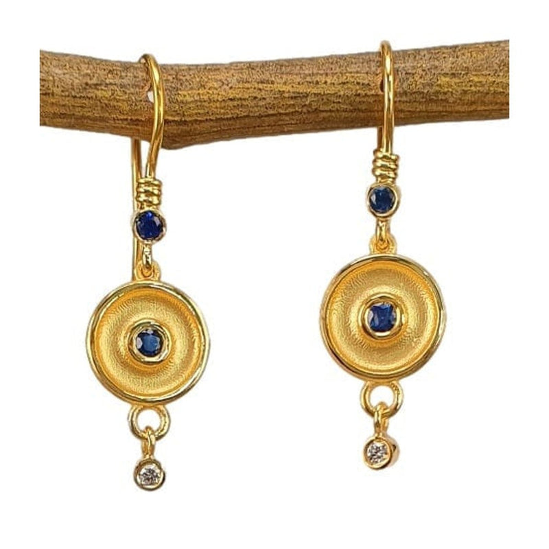 Marika Sapphire & Diamond 14k Gold Earrings - M8860-Marika-Renee Taylor Gallery