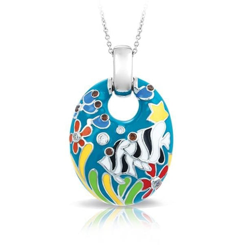 Angelfish Teal Pendant-Belle Etoile-Renee Taylor Gallery