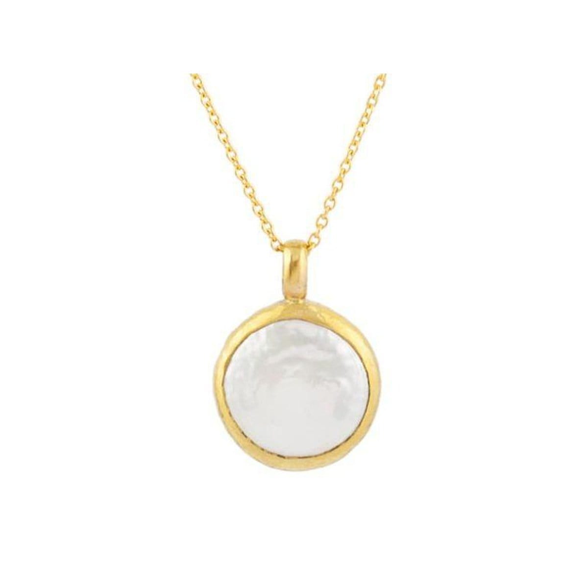 Oyster 24K Gold Pearl Necklace - CHN-LE-BWP-FR