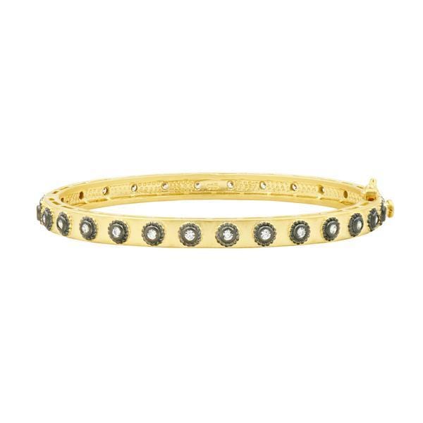 Signature Studded Eternity Hinge Bangle - YRZB0800B-HG-Freida Rothman-Renee Taylor Gallery