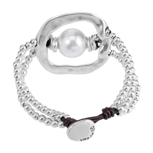 A Pearl of Wisdom Bracelet - PUL1130MTLBPL0M-UNO de 50-Renee Taylor Gallery