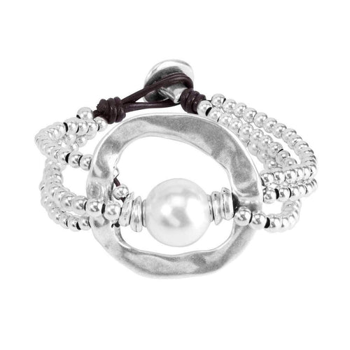 A Pearl of Wisdom Bracelet - PUL1130MTLBPL0M-UNO de 50-Renee Taylor Gallery