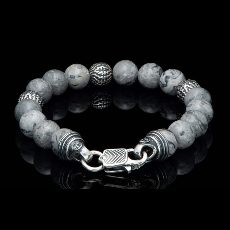 Men's Seaside Silver Agate Bracelet - BB50 SLA-William Henry-Renee Taylor Gallery