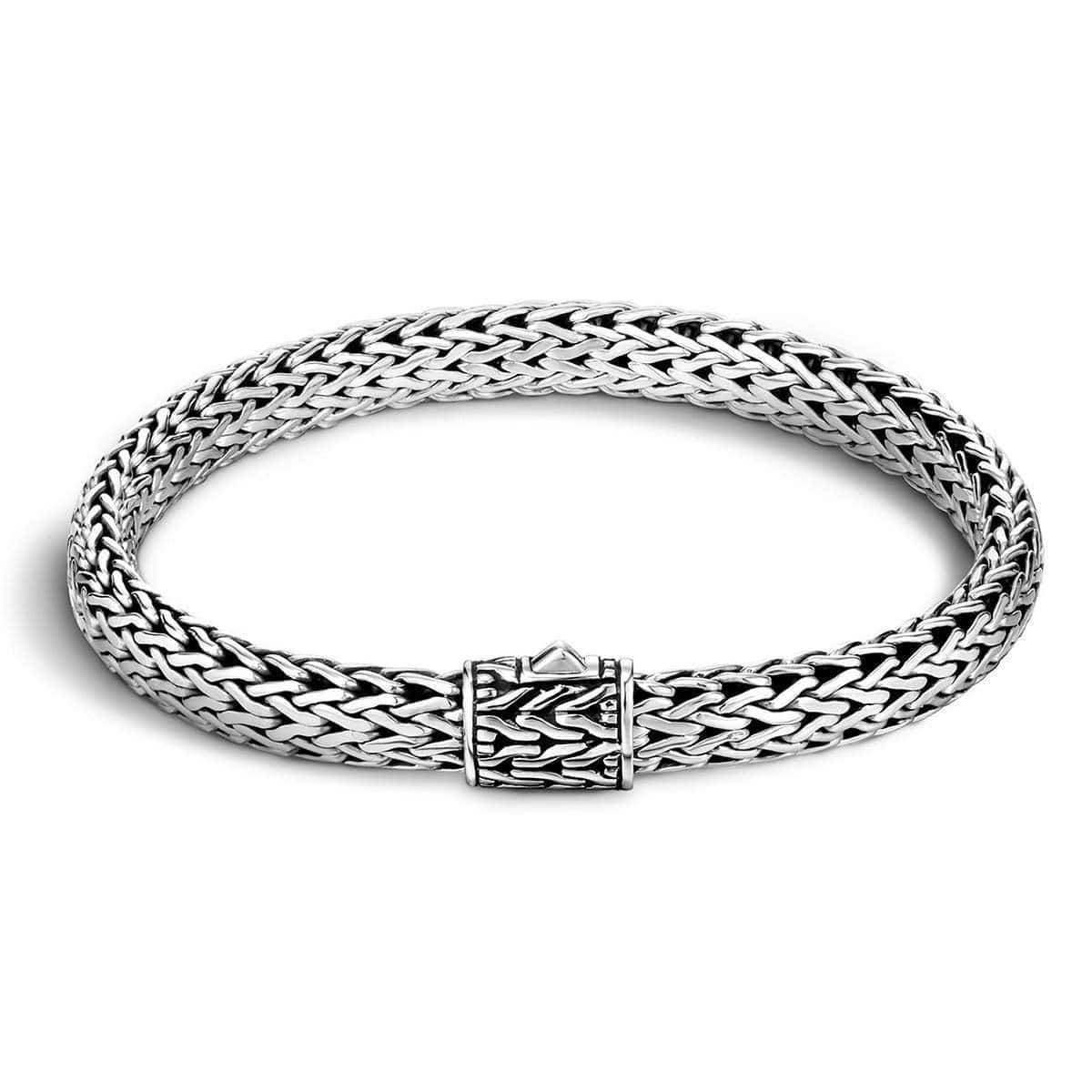 John Hardy Classic Chain Bronze & Silver Reversible Flat Chain Bracelet