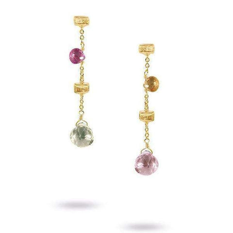 18K Paradise Mixed Gemstone Drop Earrings - Marco Bicego