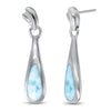 Indra Earrings - Eindr00-00-Marahlago Larimar-Renee Taylor Gallery