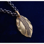 18K Leaf Pendant - M-141-Alex Sepkus-Renee Taylor Gallery