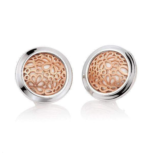 Rose Gold Plated Sterling Silver Earrings - 02/03678-Breuning-Renee Taylor Gallery