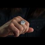 Men's Sleek Meteorite Ring - Ring 8 MET-William Henry-Renee Taylor Gallery